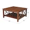 International Concepts Square Hampton  Coffee Table, 36 W, 36 L, 18 in H, Wood, Espresso OT581-70SC - alternate 5